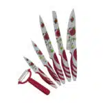 Set cutite bucatarie 6 piese cu invelis ceramic / 4543