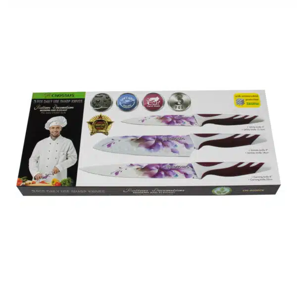Set cutite bucatarie 3 piese cu invelis ceramic / 4544 - imagine 3