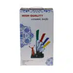 Set cutite bucatarie 4 piese cu lama din Ceramica+suport / CC9966 - imagine 3