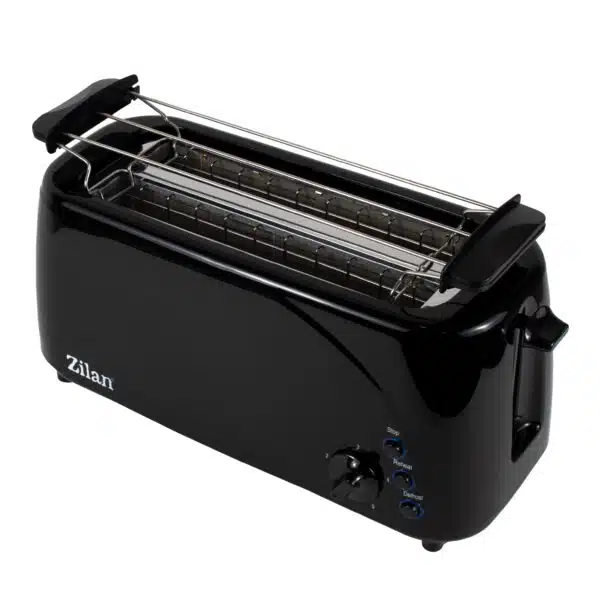 Prajitor de paine cu functie dezghetare, long slot, 4 felii, putere 1400 w, negru / ZLN 2713 - imagine 4