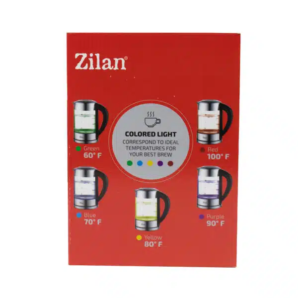 Cana fierbator electrica, Temperatura controlata digital, Iluminare apa led, capacitate 1.7L, putere 2200W / ZLN 3949 - imagine 5