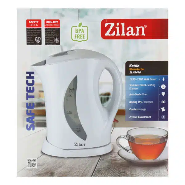 Cana fierbator electrica, capacitate 1.7L, putere 2200W / ZLN 8496 - imagine 3
