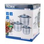 Set 3 oale cu capace inox, 5L / 6L /8L / ZLN 4045 - imagine 3
