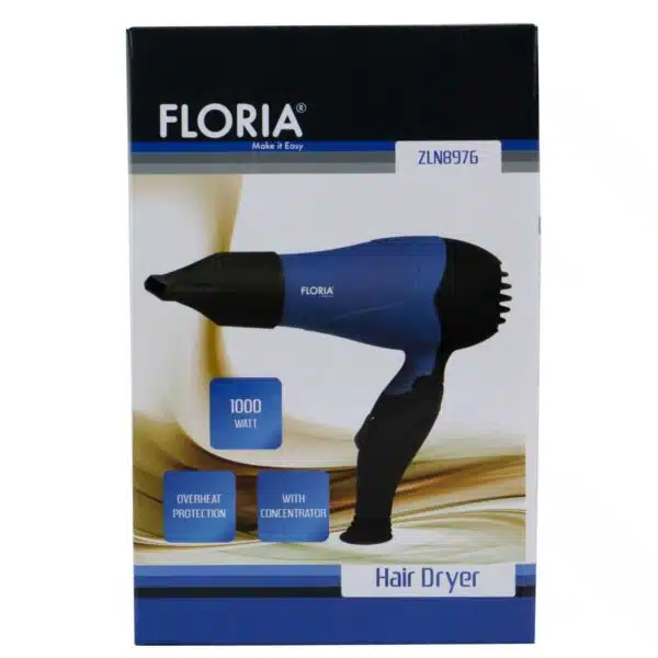 Uscator par voiaj cu protectie la supraincalzire, putere 1000W, albastru / ZLN 8976 - imagine 3