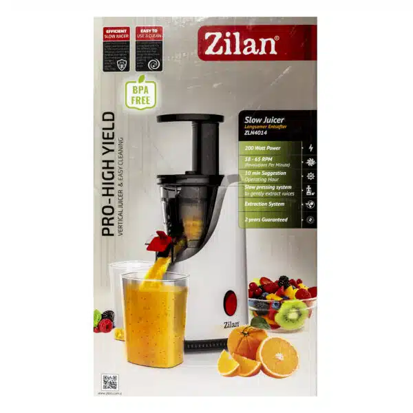 Storcator de fructe si legume, putere 200 W, recipient suc 600 ml, recipient pulpa 600 ml,  Functie Reverse / ZLN 4014 - imagine 4