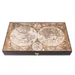 Joc de table din piele ecologica 48x58cm, maro / ZTS 5512-3 - imagine 3