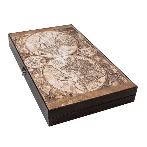 Joc de table din piele ecologica 48x58cm, maro / ZTS 5512-3 - imagine 4