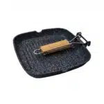 Tigaie grill, diametru 24 cm, material aluminiu, interior granit, maner pliabil / ZLN 4298 - imagine 3