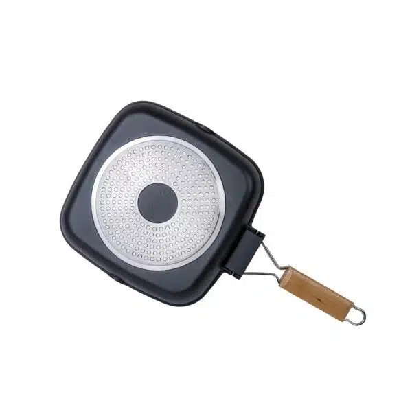 Tigaie grill, diametru 24 cm, material aluminiu, interior granit, maner pliabil / ZLN 4298 - imagine 4