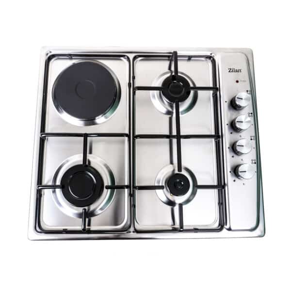Pachet plita incorporabila inox (1918), 60x50x6 cm, gaz butelie sau gaz natural (duze de schimb incluse), hota 1 motor, putere 140W (1895), 60X50 / SET 30031 - imagine 6