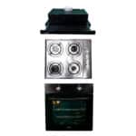 Pachet cuptor incorporabil (1857), capacitate 51L, electric, negru, plita incorporabila inox (1901), 60x50x6cm, gaz butelie sau gaz natural(duze de schimb incluse), hota 1 motor, putere 140W (1895), 60X50 cm / SET 30020