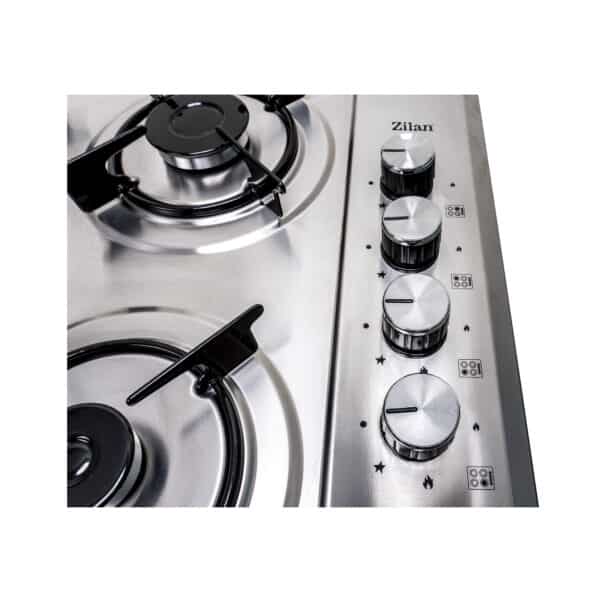 Pachet cuptor incorporabil (1857), capacitate 51L, electric, negru, plita incorporabila inox (1901), 60x50x6cm, gaz butelie sau gaz natural(duze de schimb incluse), hota 1 motor, putere 140W (1895), 60X50 cm / SET 30020 - imagine 5
