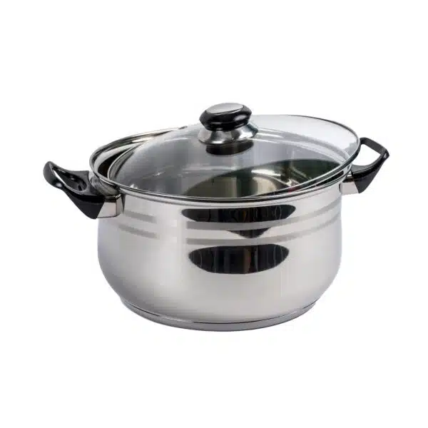 Set oale inox 12 piese, compus din 4 x oale, 1x cratita cu coada, 1x tigaie si 6x capace sticla / ZLN 4038 - imagine 4