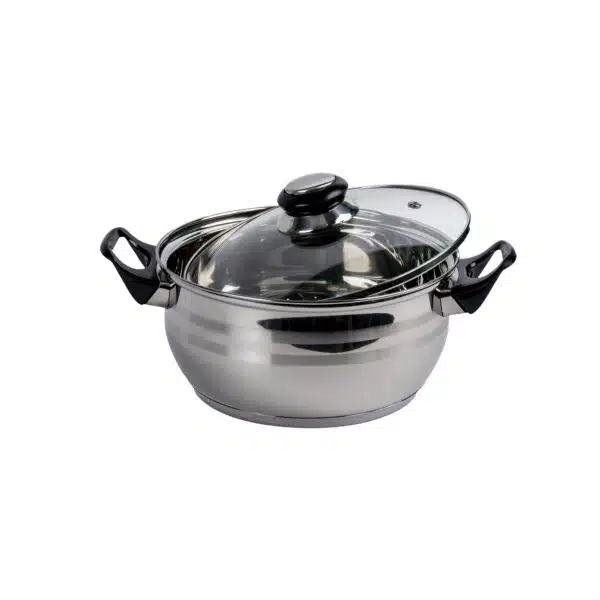 Set oale inox 12 piese, compus din 4 x oale, 1x cratita cu coada, 1x tigaie si 6x capace sticla / ZLN 4038 - imagine 5