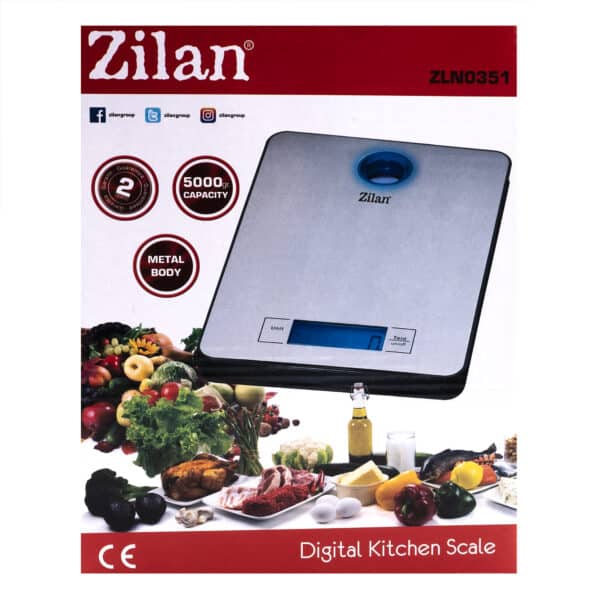 Cantar de bucatarie digital din inox, maxim 5 kg / ZLN 0351 - imagine 3