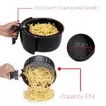 Friteuza Air Fryer, putere 1500W, capacitate 3L, Timer 30minute, panou digital / ZLN 3604 - imagine 10