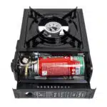 Aragaz camping, aprindere automata, dubla alimentare butelie spray sau gaz, negru AD-2 / ZTS5519 - imagine 3