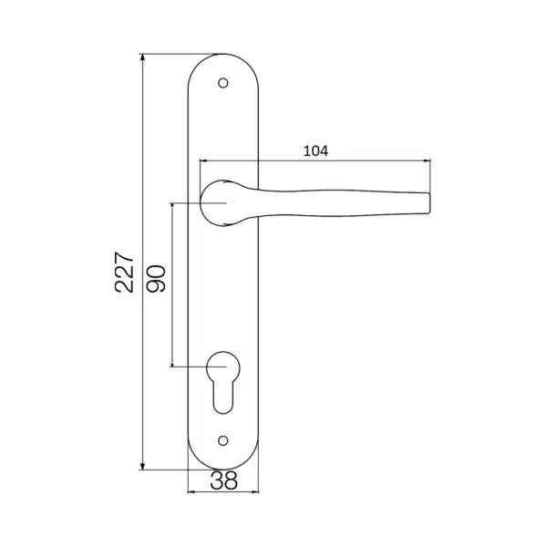 Pachet Y 90 (Broasca+Maner+Butuc) Argintiu 35-501 / 4579 - imagine 3