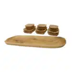 Set 13 platouri din lemn de arin pentru servire, 60x24x2.5cm / 1463 - imagine 3