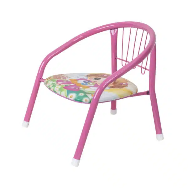 Scaun metalic pentru copii, dimensiuni 35x35x34cm culoare roz / 1717_roz - imagine 2
