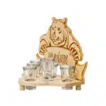 Set 6 pahare Shot cu suport, model urs, 50ml / EXT 10300 - imagine 2