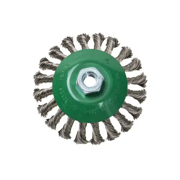 Perie conica cu filet, sarma rasucita, Klingspor ,BK 600Z, 115mm x M14, otel inoxidabil / EXT 358330 - imagine 3