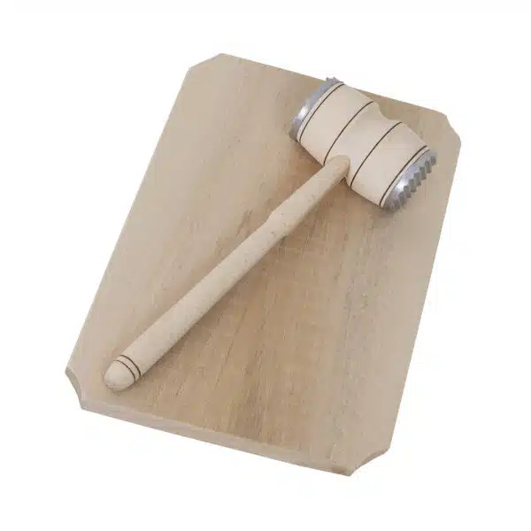 Set 3 piese, un ciocan si doua tocatoare, din lemn de fag, grosime 20mm / EXT 6089 - imagine 3