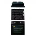 Pachet cuptor incorporabil 1857, capacitate 51L, electric, negru, plita incorporabila email 0041, 60X50X15 cm, gaz butelie sau gaz natural, duze de schimb incluse, hota 1 motor, putere 140W 1895, 60X50 cm / SET 30051