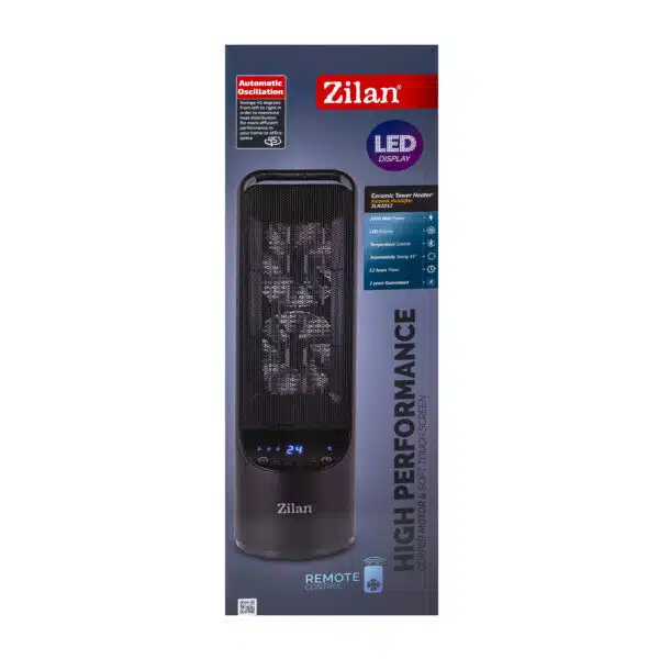 Aeroterma ceramica turn, putere 2000W, timer 12H, 2 trepte de viteza, cu telecomanda / ZLN 2052 - imagine 5