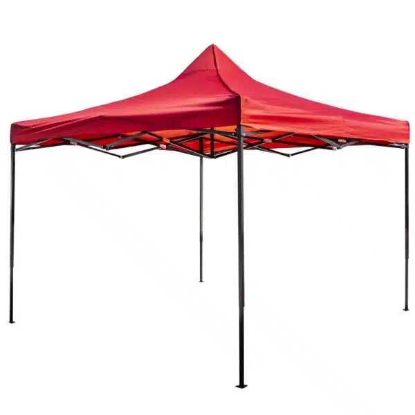 Cort pavilion metalic pentru gradina, evenimente, impermeabil anti soare dimensiune 3x3 metri / CC 9849 rosu - imagine 4