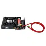 Pachet promo - Aragaz camping, aprindere automata, negru, dubla alimentare + 2 butelii 410ml + kit alimentare butelie / SET 30060 - imagine 2