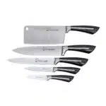 Set cutite cu suport, 8piese, inox, negru / CC9808 - imagine 11