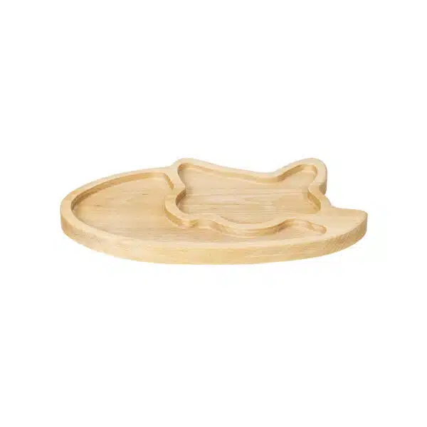 Platou din lemn de fag pentru copii, forma pisica, 29x20x2cm / EXT 7264_1 - imagine 2