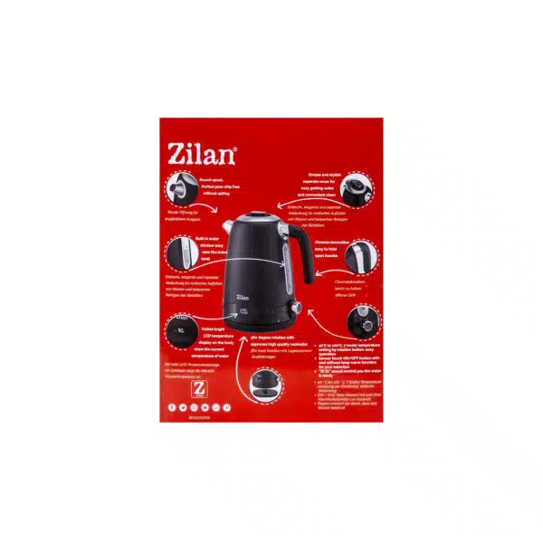 Fierbator electric, digital, putere1850-2200 W, capacitate 1.7l, 7 niveluri intre 40 - 100 grade celsius / ZLN 1001 - imagine 5