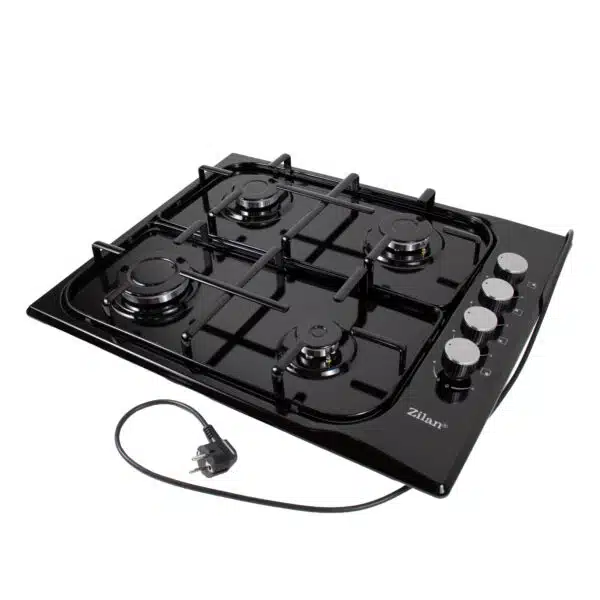 Pachet cuptor incorporabil (1857), capacitate 51L, electric, negru, plita incorporabila email 0041, 60X50X15 cm, gaz butelie sau gaz natural, duze de schimb incluse, hota incorporabila telescopica 2 motoare 3680, 2 x 95w / SET 30124 - imagine 5
