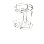Coltar baie, 2 polite, din inox / ZLN 7945