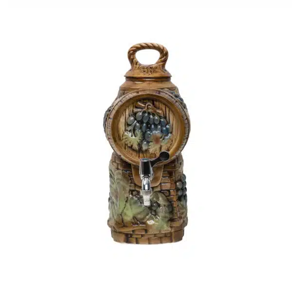 Butoi de vin cu robinet, din ceramica pe suport din ceramica, capacitate 3L / EXT 10239 - imagine 2