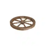 Roata decorativa din lemn, diametru 47 cm, maro / EXT 10229 - imagine 2