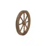 Roata decorativa din lemn, diametru 47 cm, maro / EXT 10229 - imagine 3