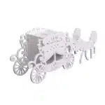 Cutie de dar pentru evenimente, forma de trasura, 68x17x25cm / CD5056 - imagine 3