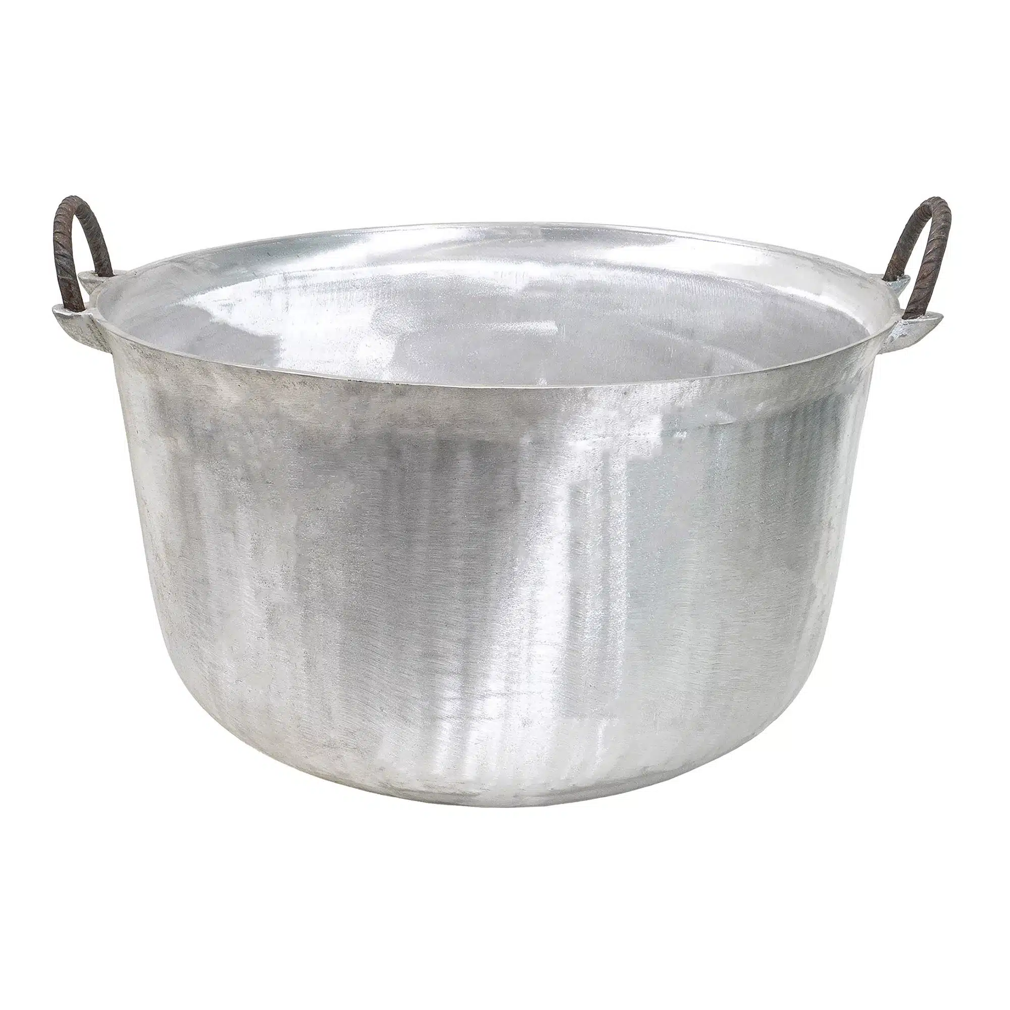 EXT 10304_1 Ceaun tuci aluminiu alimentar, capacitate 60L, fund rotund, cu manere / EXT 10304_1 - imagine 1