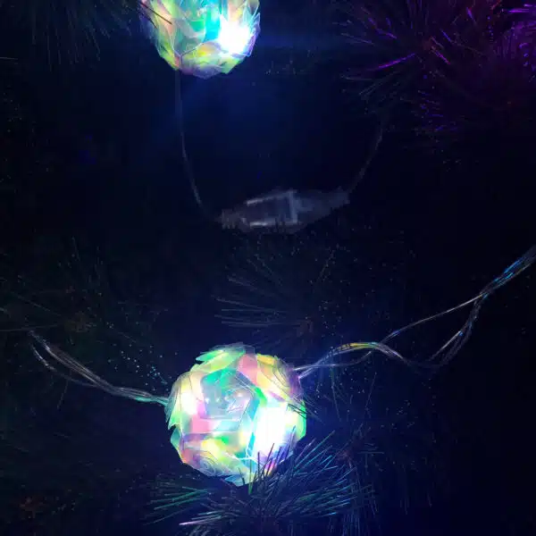 Instalatie de Craciun 5 metri cu 15 globuri cu lumina led, alb / EXT 10368_6 - imagine 2