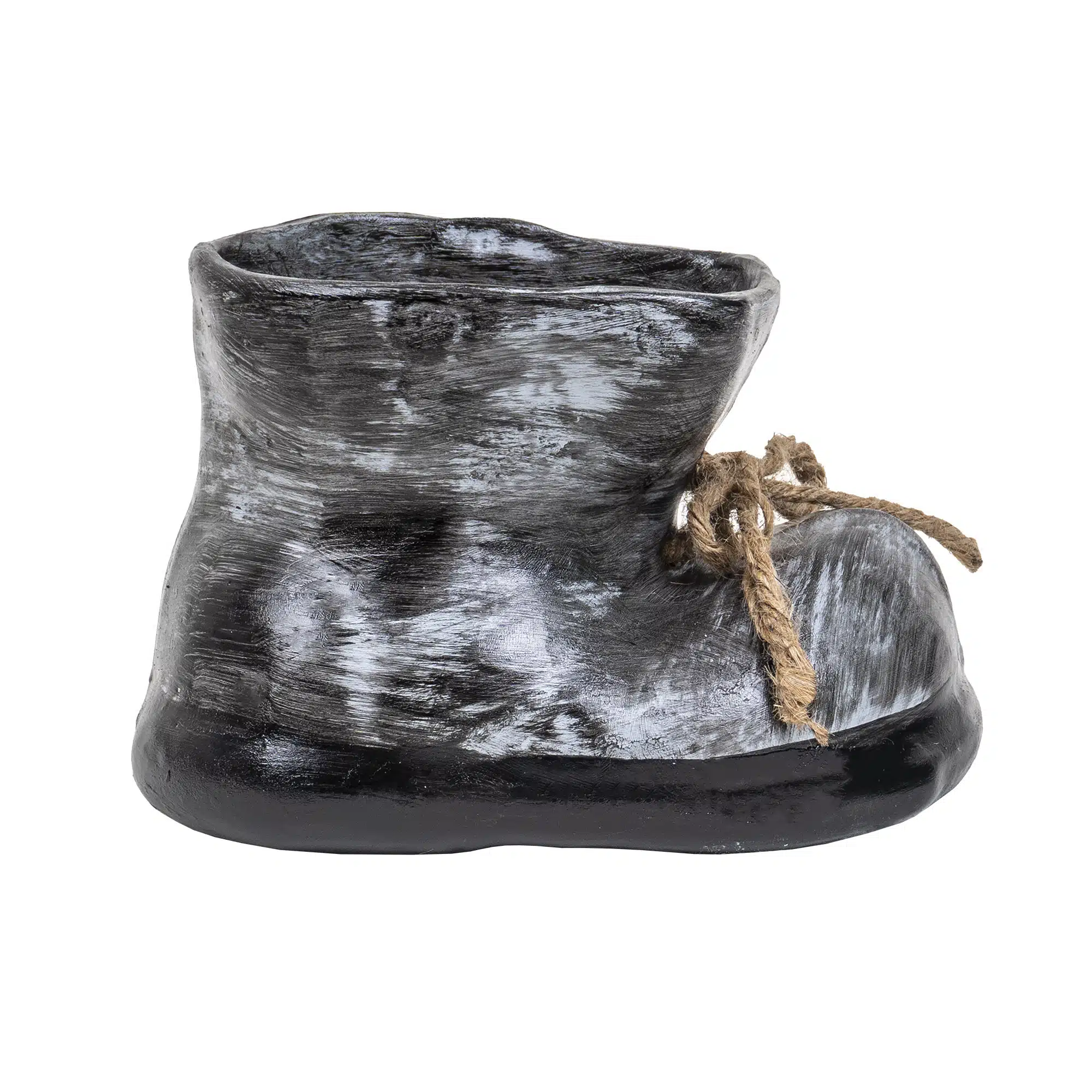 EXT 10205_1 Decoratiune pentru gradina, din ceramica, bocanc mic cu suport pentru flori, inaltime 15cm, lungime 22cm / EXT 10205 - imagine 1