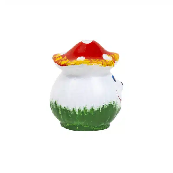 Ciuperca decorativa pentru gradina, din ceramica, mica smiley, inaltime 14cm, latime 12cm / EXT 10210 - imagine 2