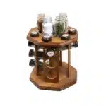 Set suport din lemn plus 12 sticle cu condimente / EXT 10363 - imagine 4