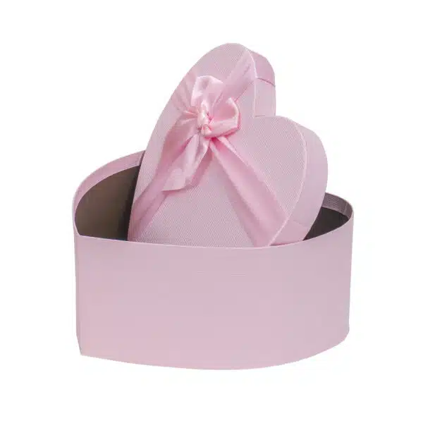 Set 3 cutii in forma de inima, roz / CD2085-roz - imagine 2