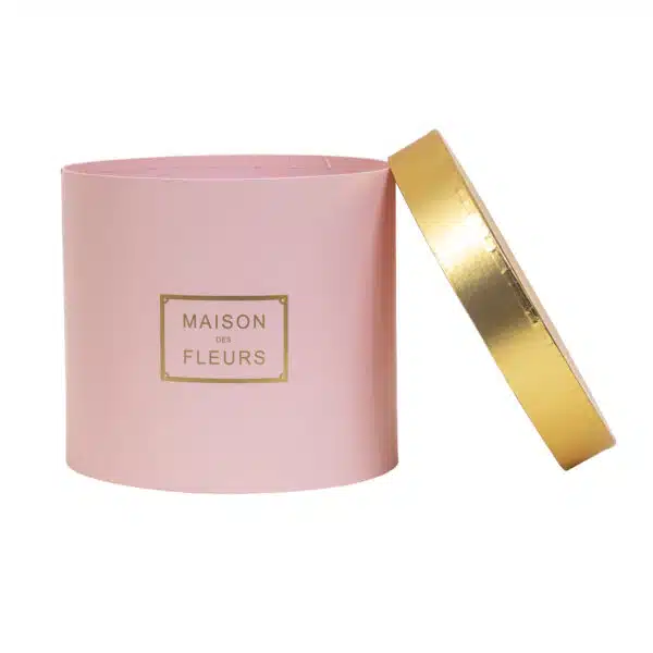 Set 3 cutii cu forma rotunda si model, culoare roz / CD3316_roz - imagine 2