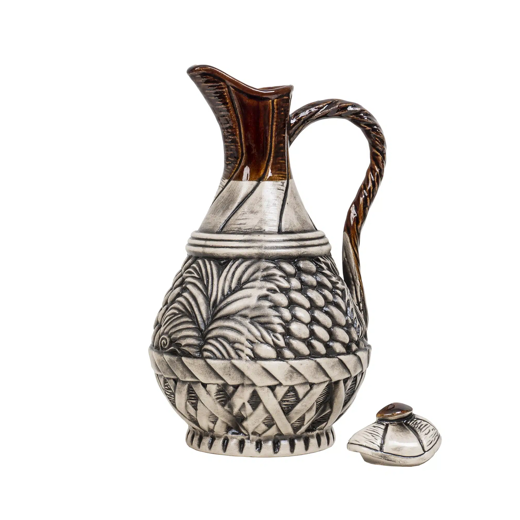 Set pentru vin din ceramica, cu ulcior si 4 pahare, 8010 / EXT