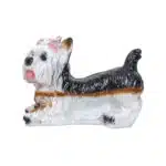 Decoratiune pentru gradina, din ceramica, model catel, inaltime 24cm, lungime 33cm / EXT 10389 - imagine 3