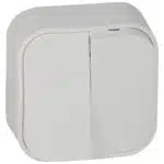 Intrerupator dublu aplicat Horoz, Eva 10A, 250V / EXT 112-001-0003